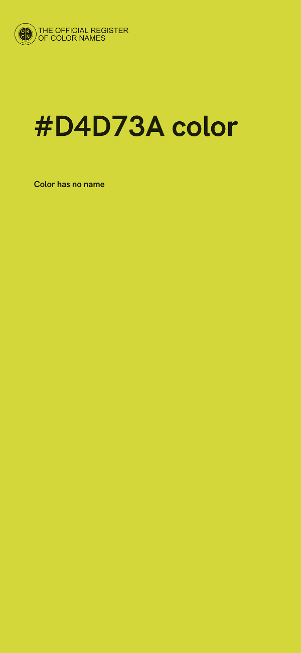 #D4D73A color image