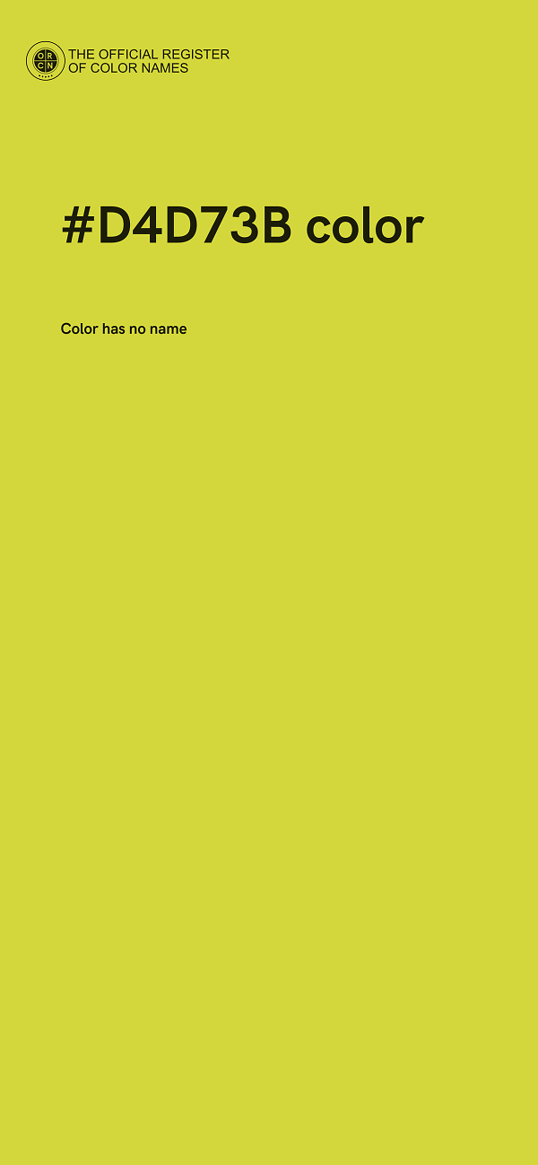 #D4D73B color image