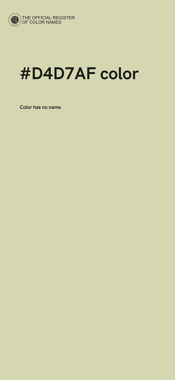 #D4D7AF color image