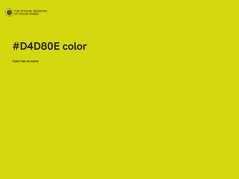 #D4D80E color image