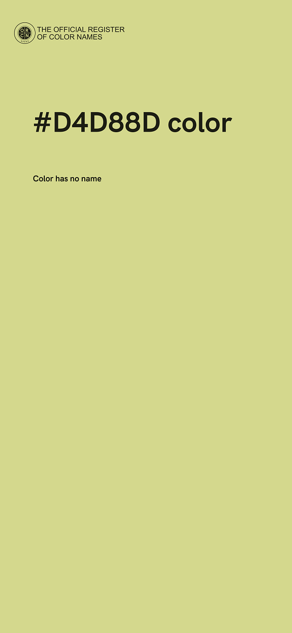 #D4D88D color image