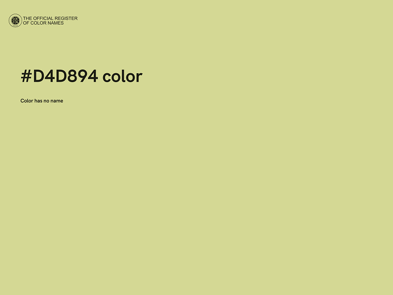 #D4D894 color image