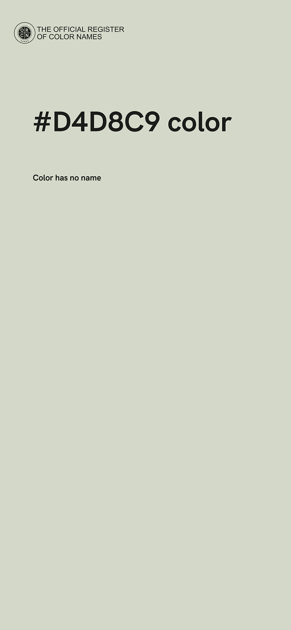#D4D8C9 color image