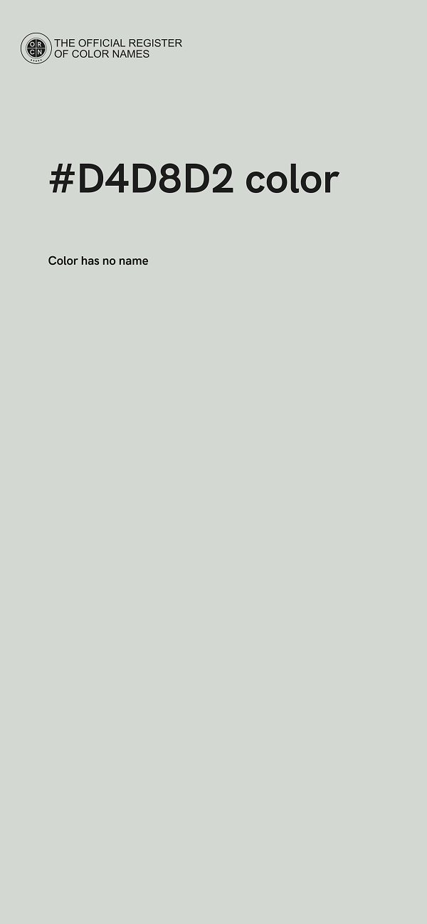 #D4D8D2 color image