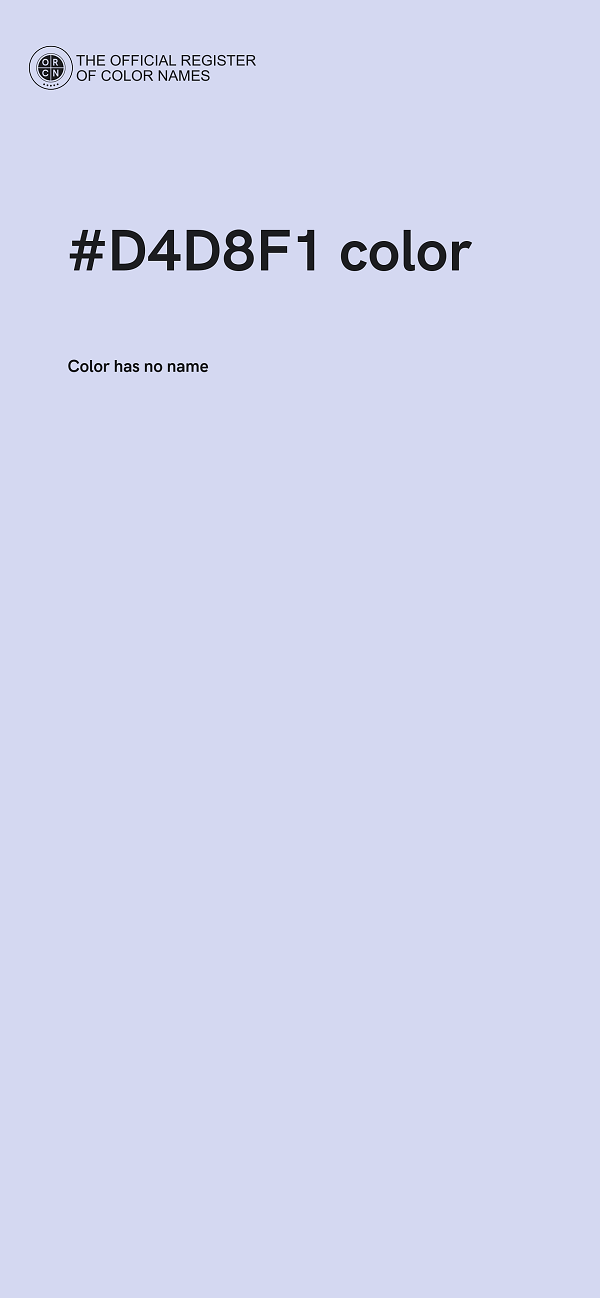 #D4D8F1 color image