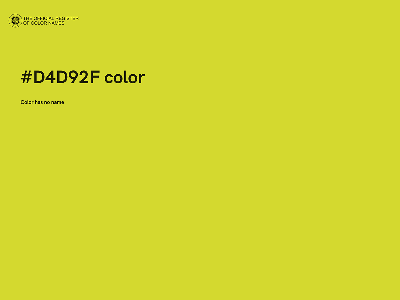 #D4D92F color image