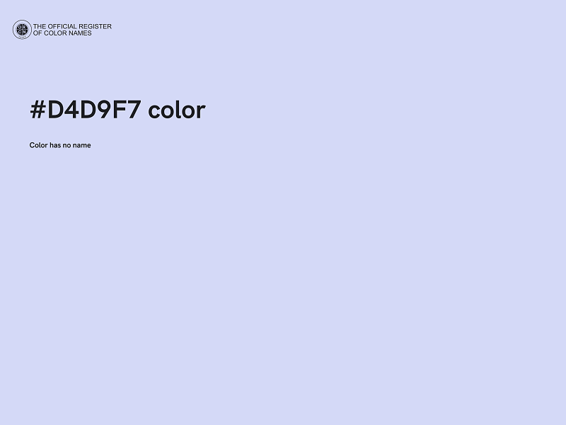 #D4D9F7 color image