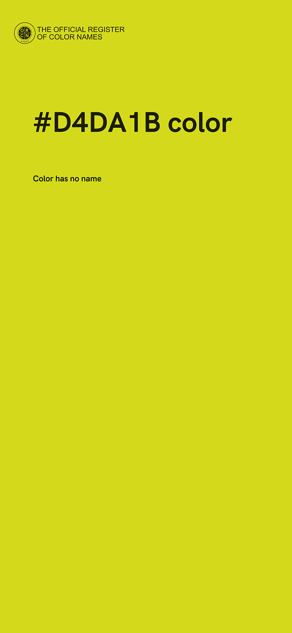#D4DA1B color image