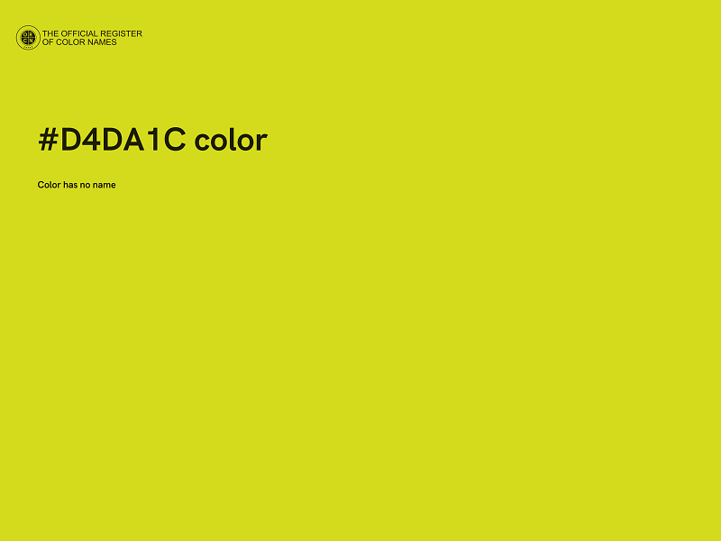 #D4DA1C color image