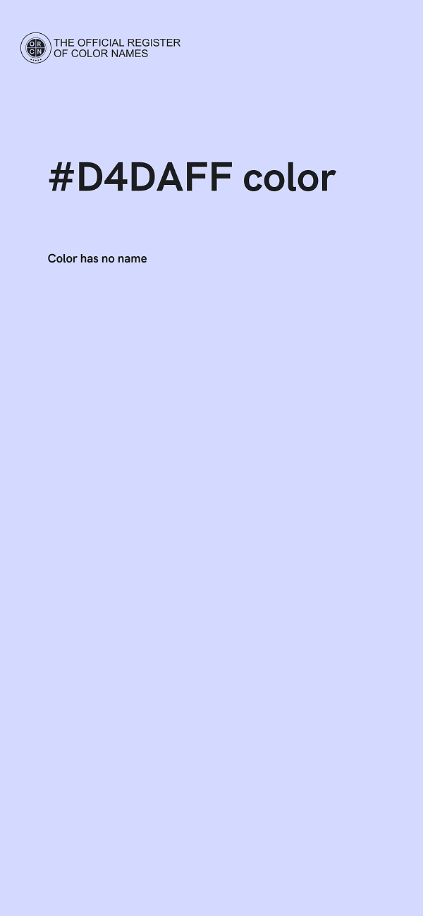 #D4DAFF color image