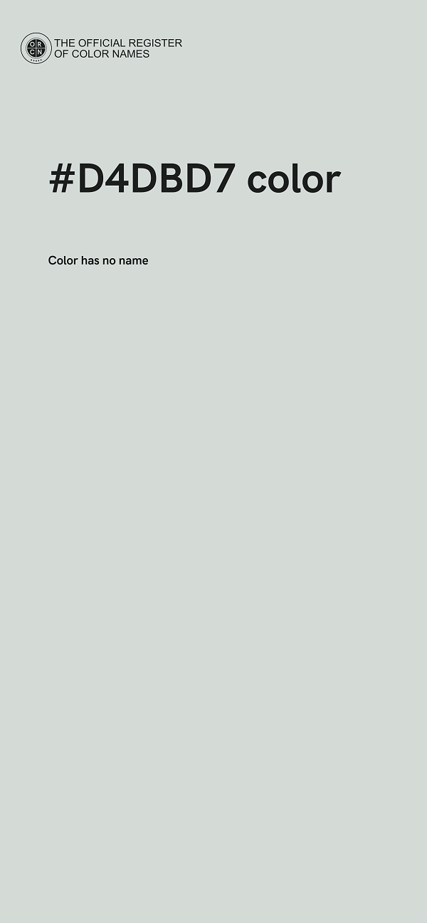 #D4DBD7 color image