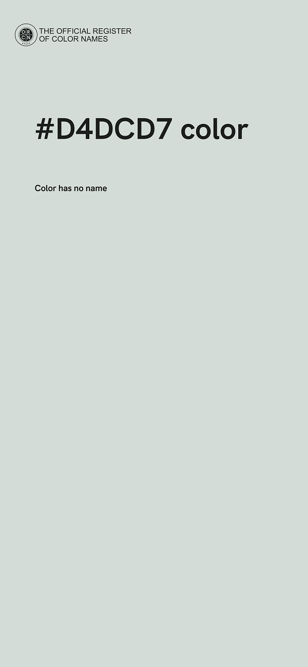 #D4DCD7 color image