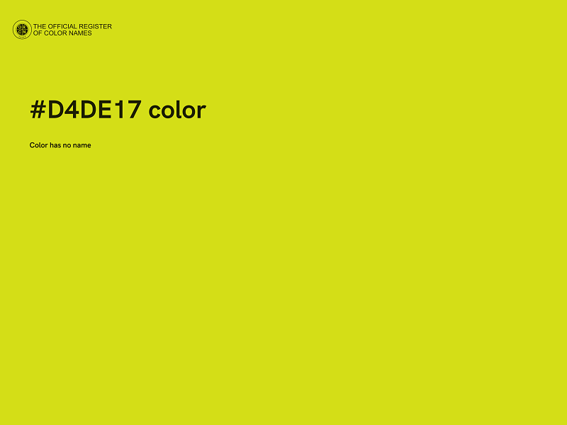 #D4DE17 color image