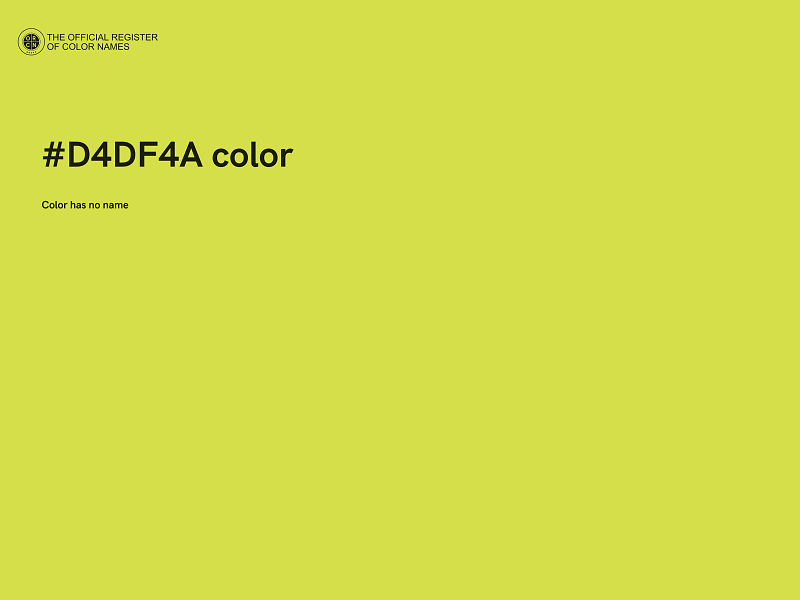 #D4DF4A color image
