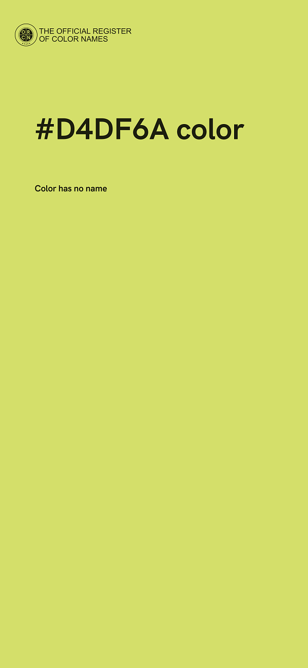 #D4DF6A color image