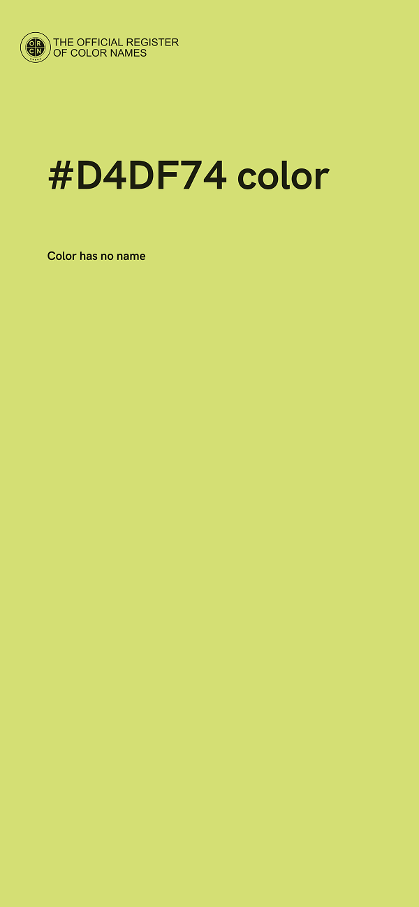 #D4DF74 color image