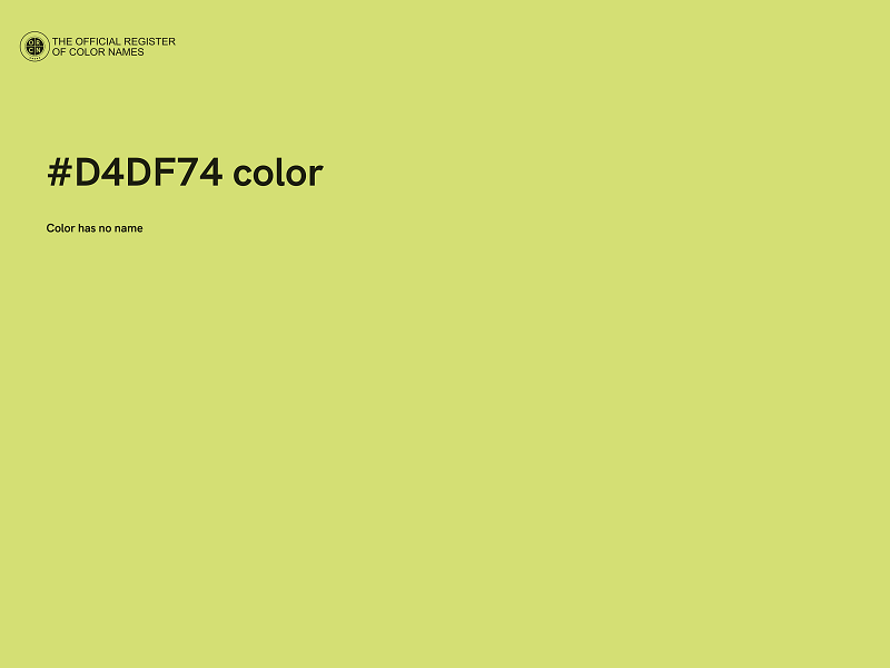 #D4DF74 color image
