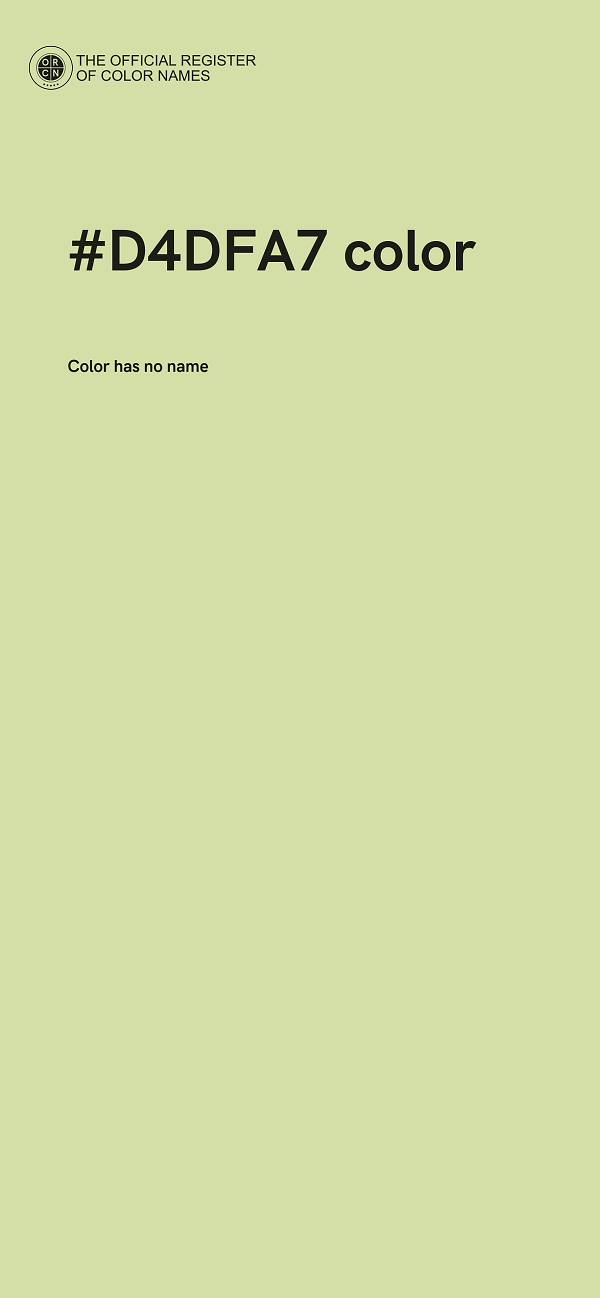 #D4DFA7 color image
