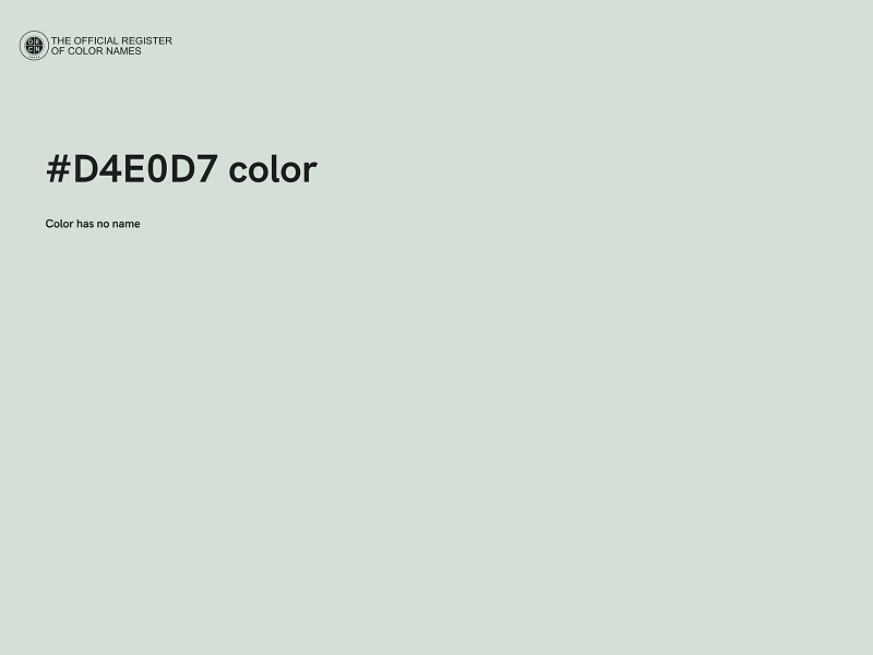 #D4E0D7 color image