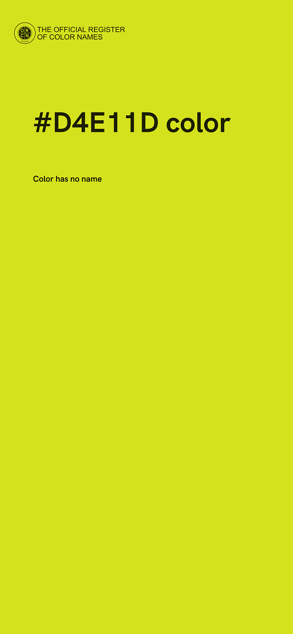 #D4E11D color image