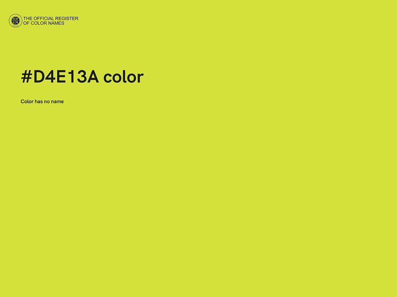 #D4E13A color image