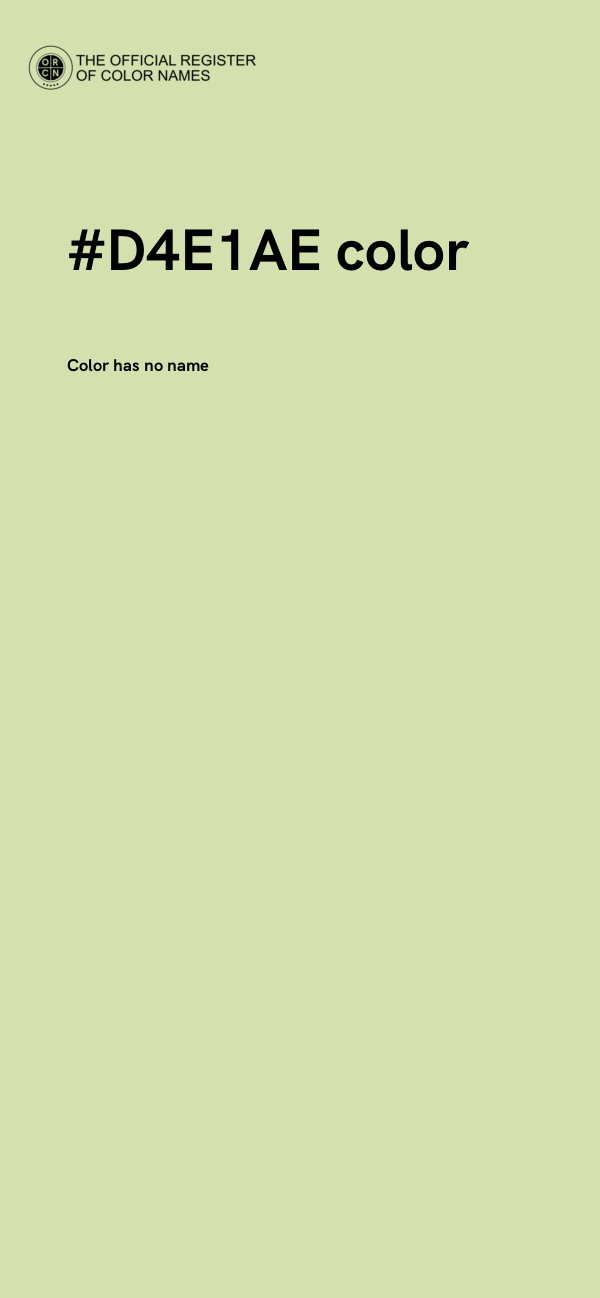 #D4E1AE color image