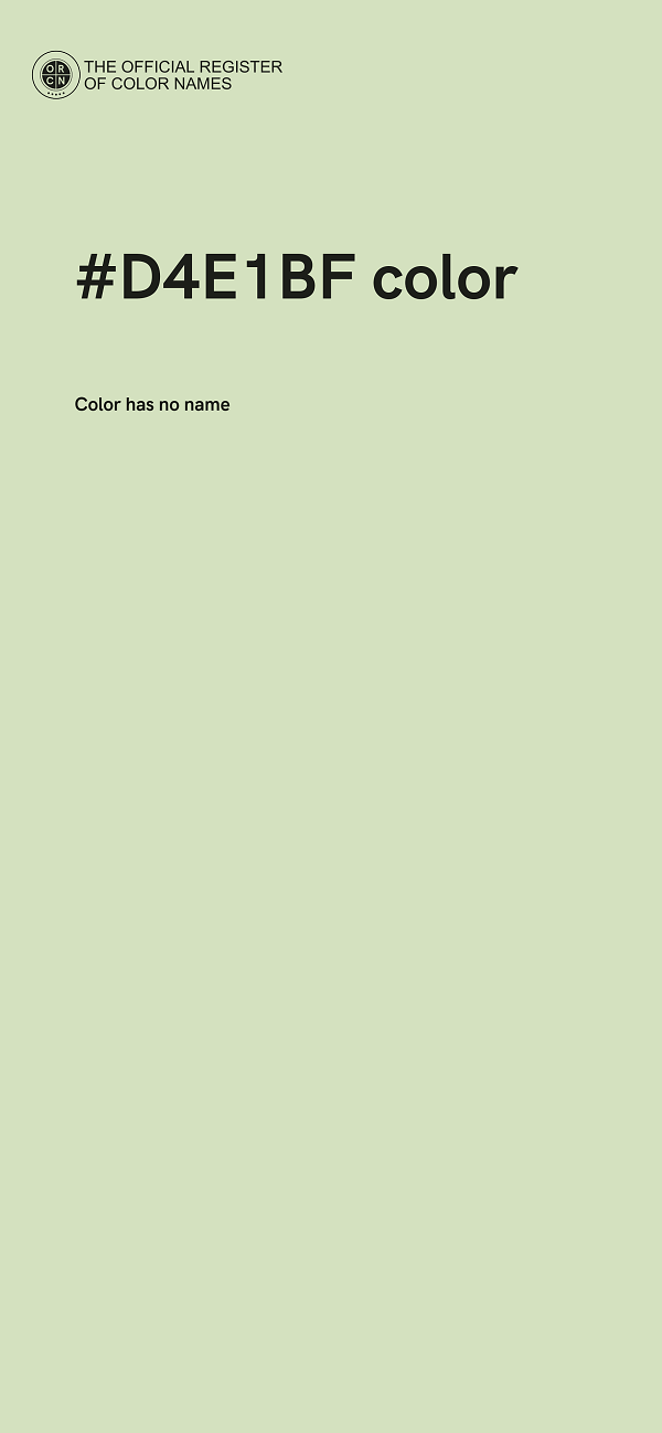 #D4E1BF color image