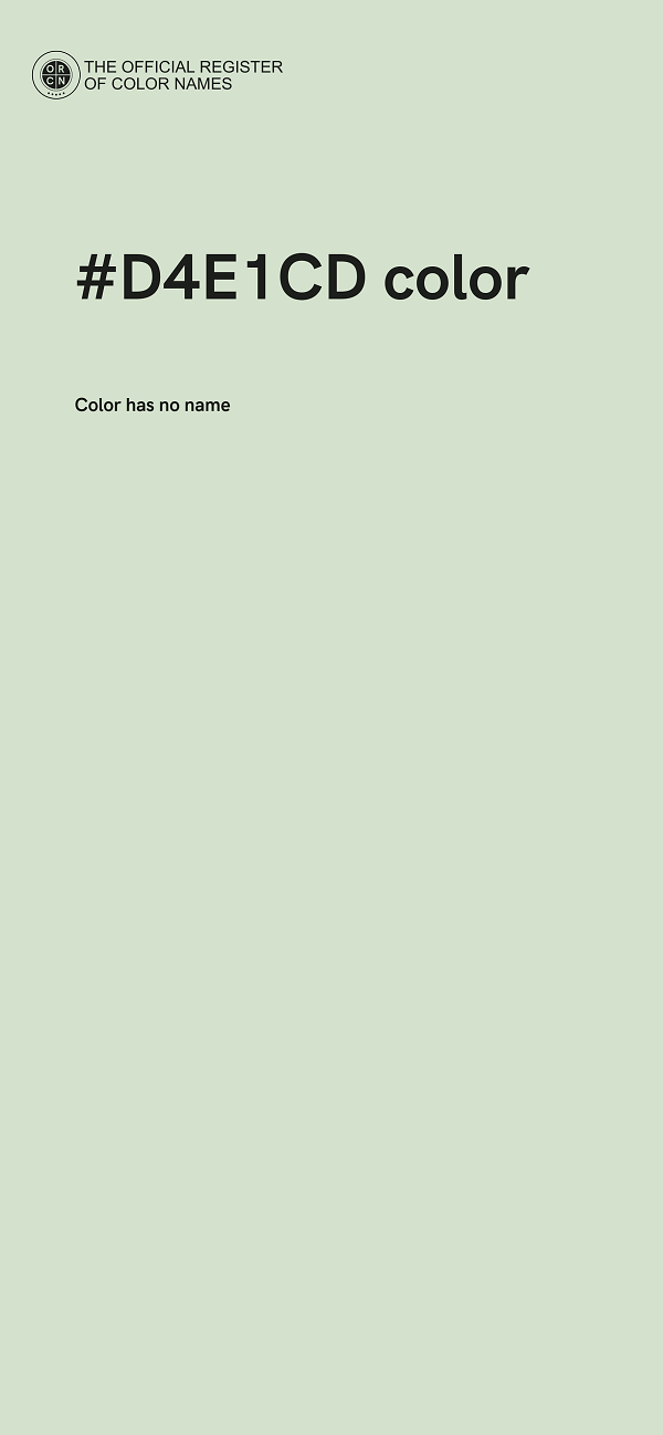 #D4E1CD color image