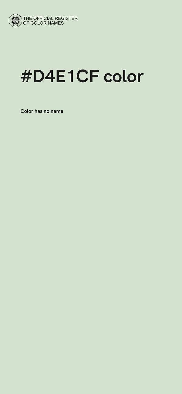 #D4E1CF color image