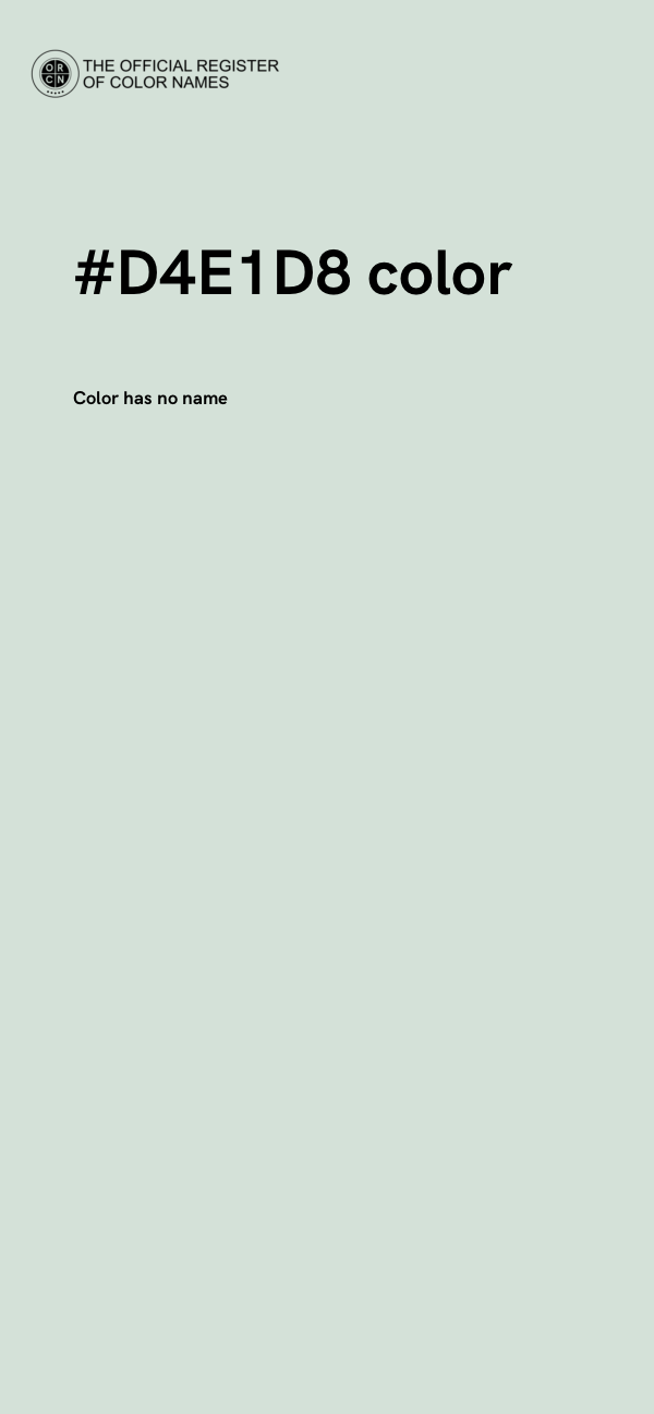 #D4E1D8 color image