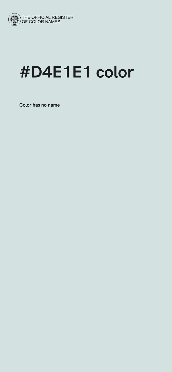 #D4E1E1 color image