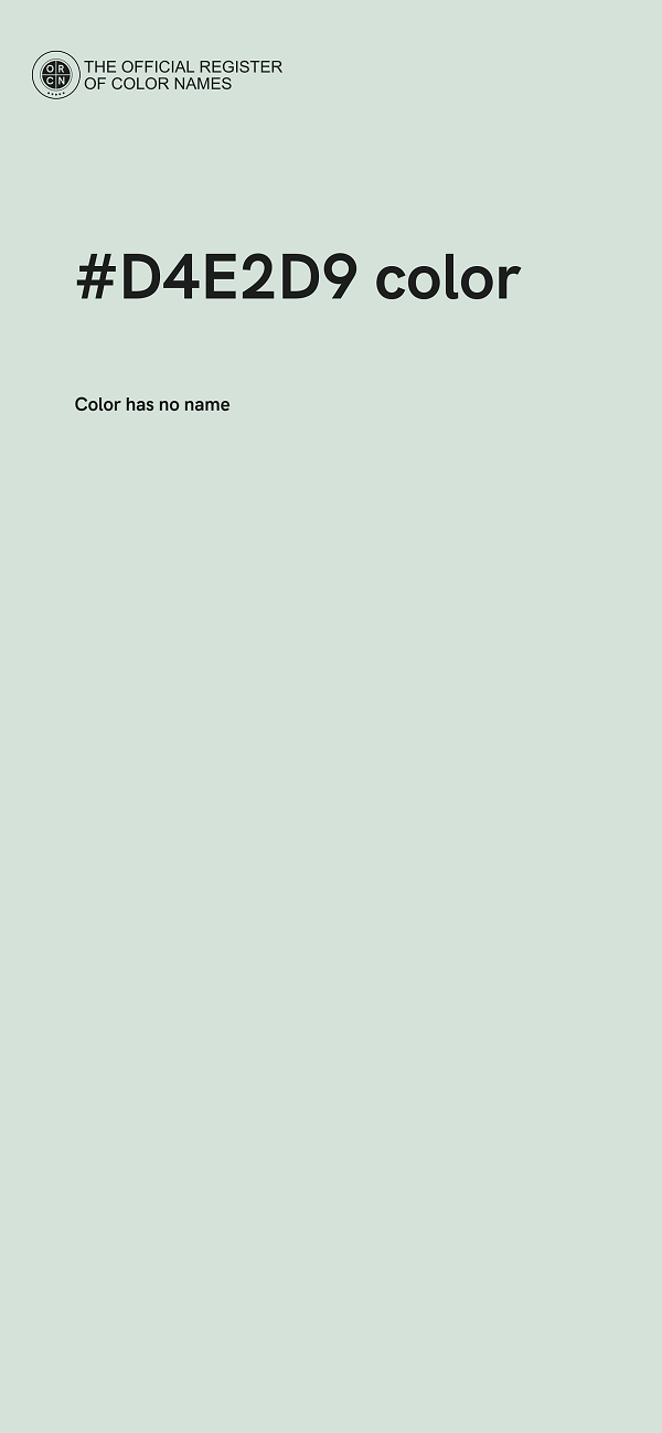 #D4E2D9 color image