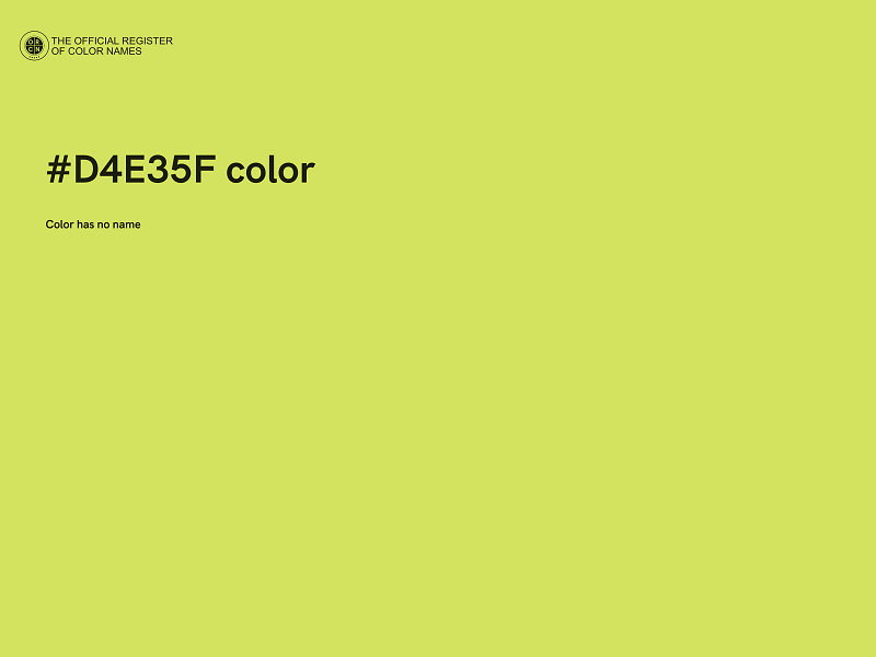 #D4E35F color image