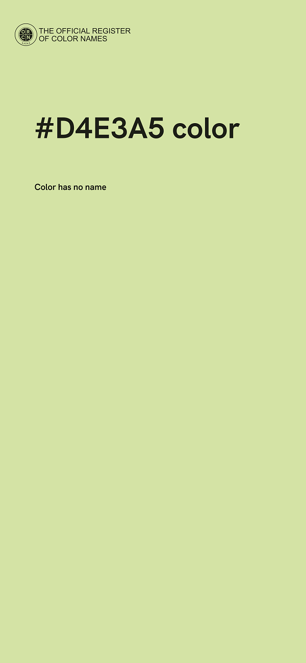 #D4E3A5 color image