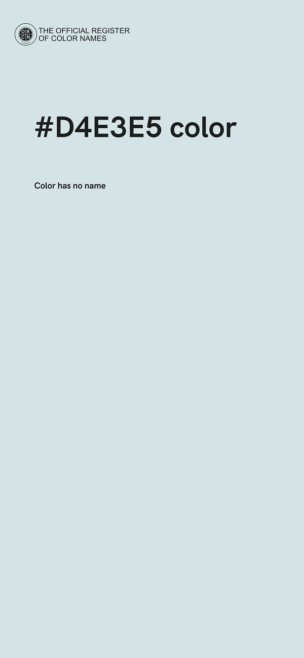 #D4E3E5 color image