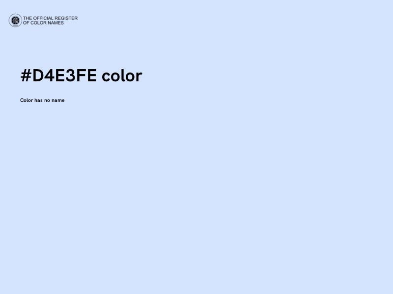 #D4E3FE color image