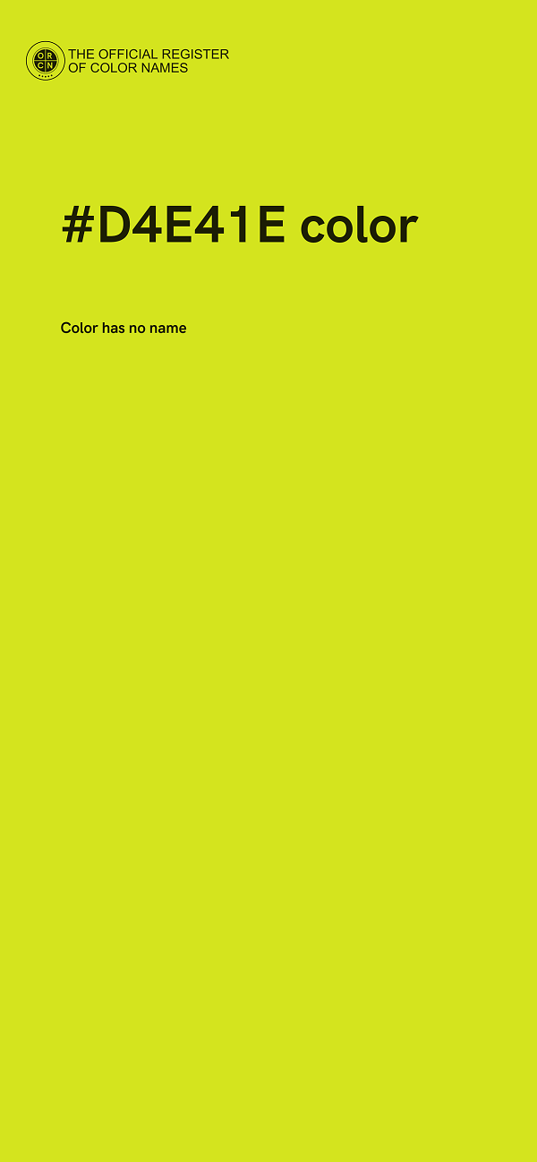 #D4E41E color image