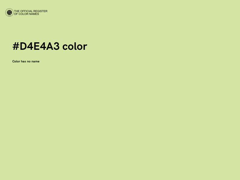 #D4E4A3 color image