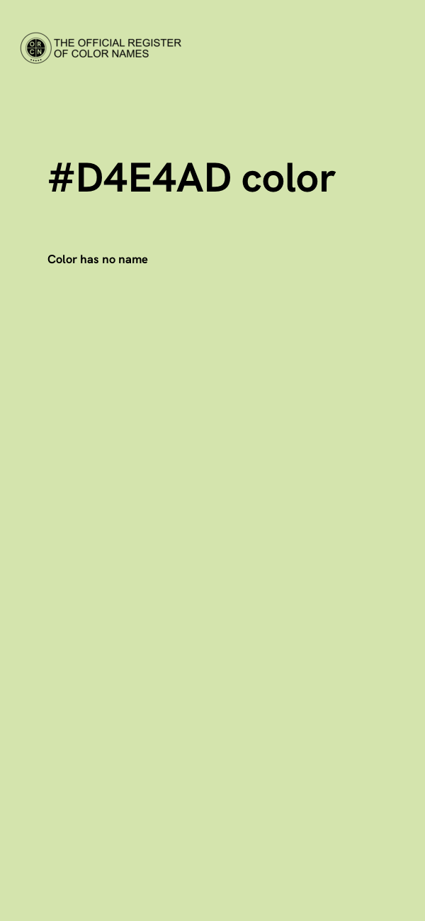 #D4E4AD color image