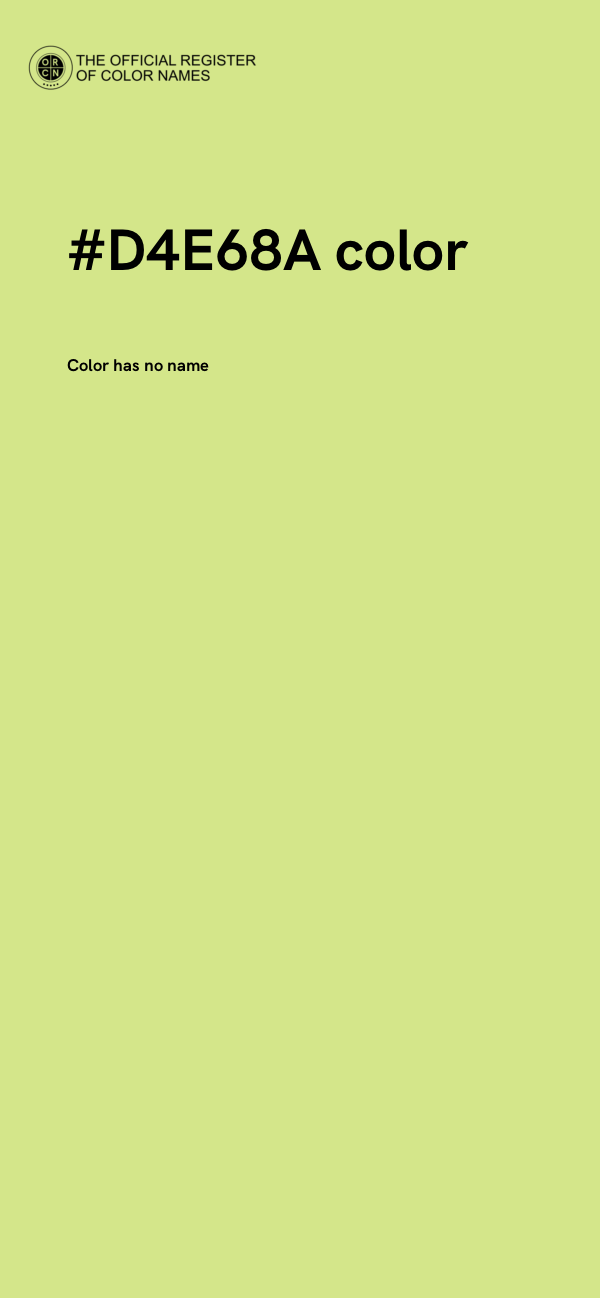 #D4E68A color image