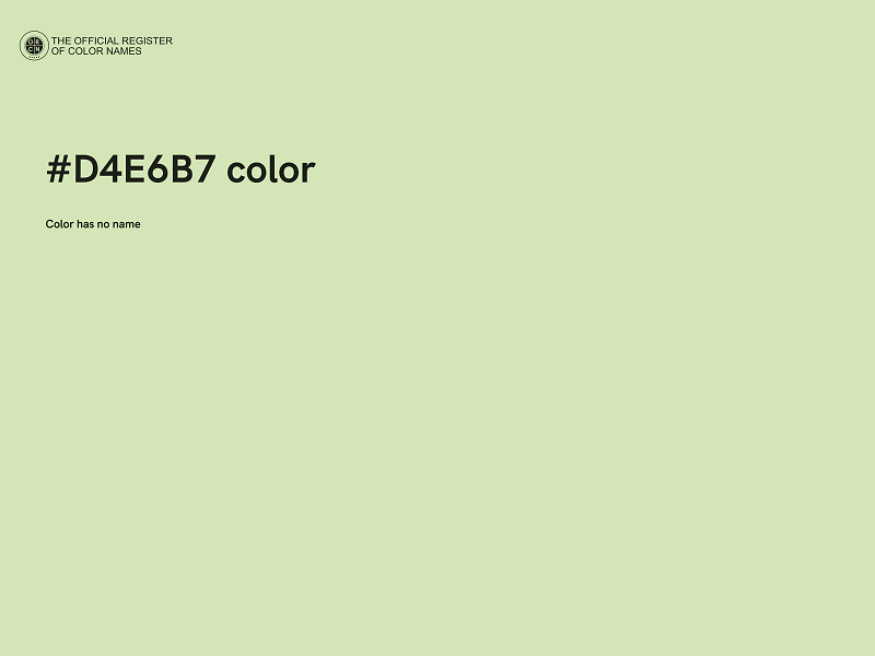 #D4E6B7 color image