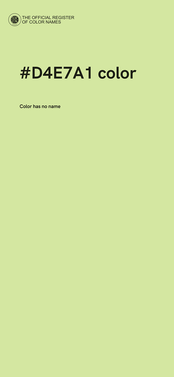 #D4E7A1 color image