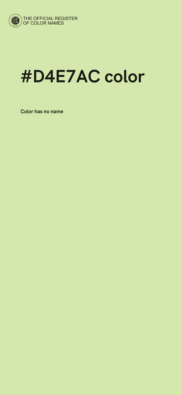 #D4E7AC color image