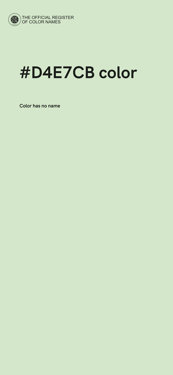 #D4E7CB color image