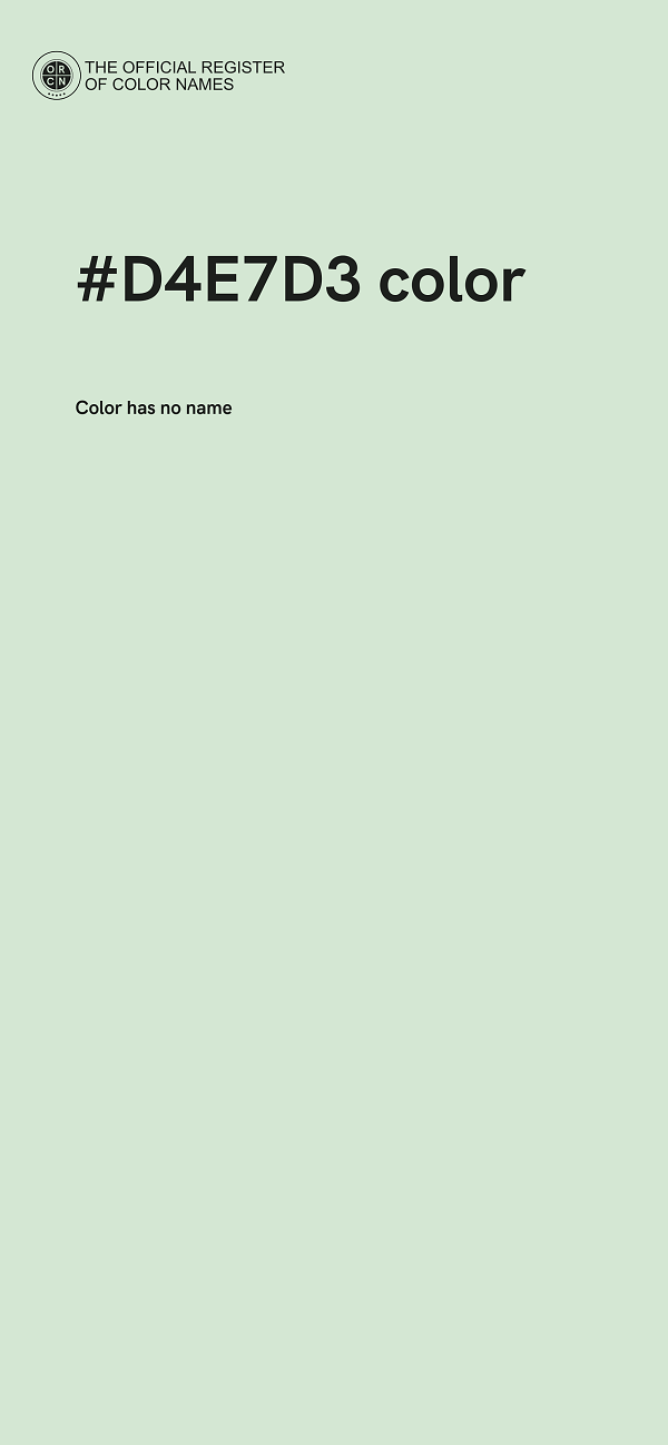 #D4E7D3 color image