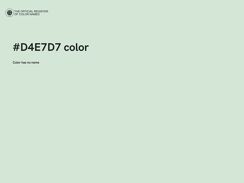 #D4E7D7 color image