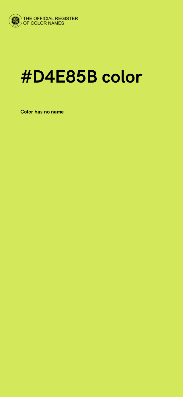 #D4E85B color image