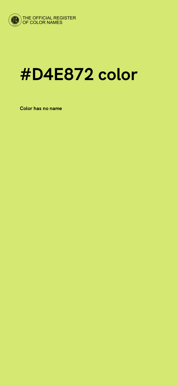 #D4E872 color image