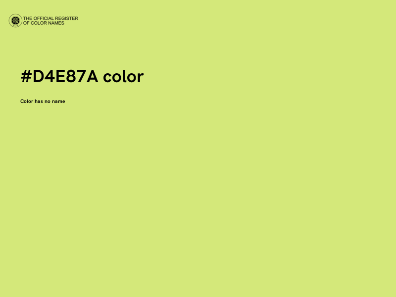 #D4E87A color image