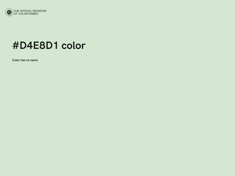 #D4E8D1 color image